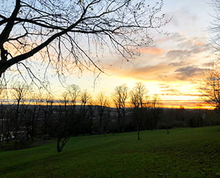 Sunset viewed from Brandon Hill