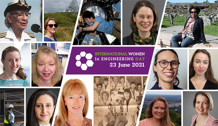 Montage of female engineering heroes