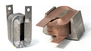Two 3D printed metal components